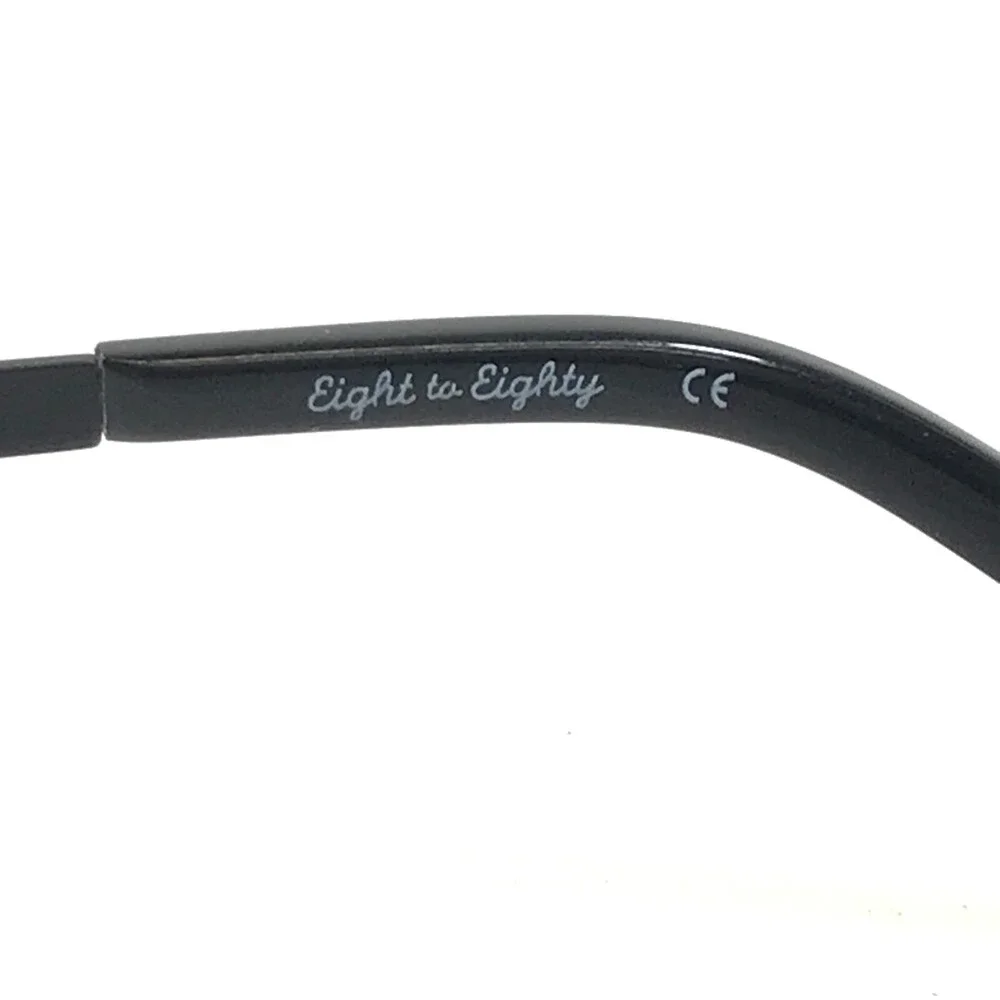 Eight to Eighty Eyeglasses Frames NEW YORK BLACK Rectangular Half Rim 56-18-140